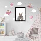 Quadro Traseira Coelhinho 45x34cm - Com Vidro Moldura:madeira