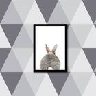 Quadro Traseira Coelhinho 45x34cm - Com Vidro Moldura:madeira