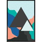 Quadro Triângulos Cachoeira 90x60 - Casa Da Moldura