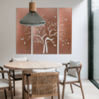 Quadro Trio Árvore Seca - Preto