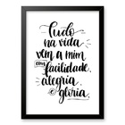 Quadro Tudo Na Vida Vem A Mim Com Facilidade 45x34cm - Com Vi
