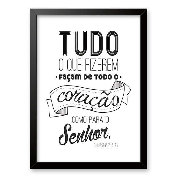Quadro Tudo O Que Fizerem , Façam De Coração 24x18cm - Com Vi