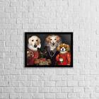 Quadro Turma Nobre Animal 33x24cm - Com Vidro Moldura:madeira