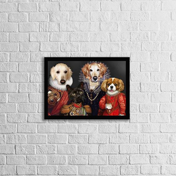 Quadro Turma Nobre Animal 33x24cm - Com Vidro Moldura:madeira