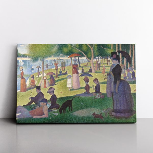 Quadro Uma Tarde De Domingo Na Ilha Georges Seurat 60x40cm