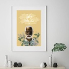 Quadro Umbanda- Salve Os Preto Velhos - 60x48cm Moldura:madei