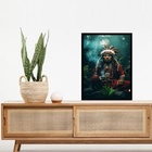 Quadro Umbanda Caboclo Tupã 45x34cm - Com Vidro Moldura Branca