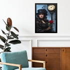 Quadro Umbanda Dama Da Noite 45x34cm Moldura Branca