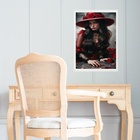 Quadro Umbanda Dama Da Noite Do Cabaré 33x24cm Moldura Branca