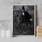 Quadro Umbanda Exú Caveira 24x18cm - Com Vidro Moldura:madeir