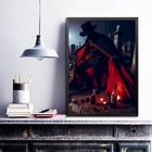 Quadro Umbanda Exu Marabô 45x34cm - Com Vidro Moldura:madeira