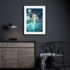 Quadro Umbanda Iemanjá - 60x48cm Moldura:madeira Branca