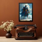 Quadro Umbanda Ogum Beira Mar 24x18cm Moldura Preta