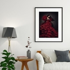 Quadro Umbanda Pomba Gira Sete Saias - 60x48cm Moldura:madeir