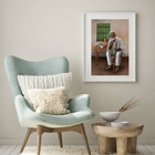 Quadro Umbanda Preto Velho - 60x48cm Moldura:madeira Preta