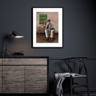 Quadro Umbanda Preto Velho - 60x48cm Moldura:madeira Preta