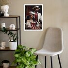 Quadro Umbanda Zé Pilintra E Maria Navalha 45x34cm - Com Vidr