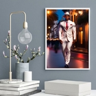 Quadro Umbanda Zé Pretinho 33x24cm - Com Vidro Moldura:madeir