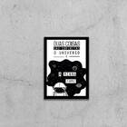 Quadro Universo E Minha Fome São Infinitas 45x34cm - Com Vidr