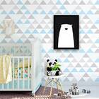 Quadro Urso Escandinavo 24x18cm - Com Vidro Moldura:madeira B