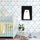 Quadro Urso Escandinavo 24x18cm - Com Vidro Moldura:madeira P