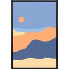 Quadro Vale Rio Geometrico 90x60cm - Casa Da Moldura