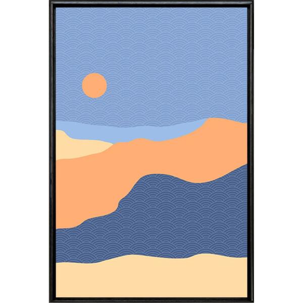 Quadro Vale Rio Geometrico 90x60cm - Casa Da Moldura