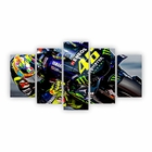 Quadro Valentino Rossi 46 Moto Gp Yamaha Em Canvas 155x80cm