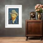 Quadro Van Gogh Autorretrato - 60x48cm Moldura Preta