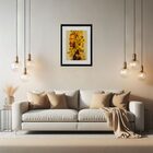 Quadro Van Gogh Girassóis 60x48cm Moldura Preta