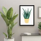 Quadro Vaso Espada De São Jorge 45x34cm - Com Vidro Moldura:m