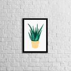 Quadro Vaso Espada De São Jorge 45x34cm - Com Vidro Moldura:m