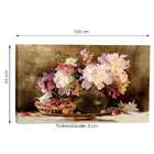 Quadro Vaso Flores Marrom 55x100cm