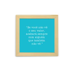 Quadro Ve O Seu Valor Azul 23x23cm Leroy Merlin