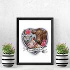 Quadro Vegetariano Friends Not Food 24x18cm Moldura:madeira P