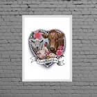 Quadro Vegetariano Friends Not Food 45x34cm - Com Vidro Moldu