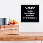 Quadro Vendo Meu Juízo - 33x33cm - Com Vidro  Moldura Branca