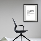 Quadro Viagem Definição - 60x48cm Moldura:madeira Branca