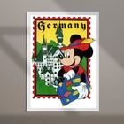 Quadro Viagem Para A Alemanha 33x24cm - Com Vidro Moldura Pre