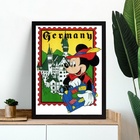 Quadro Viagem Para A Alemanha 45x34cm - Com Vidro Moldura Pre