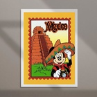 Quadro Viagem Para O México 45x34cm - Com Vidro Moldura Preta