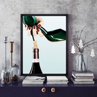 Quadro Vinho - Sapato Salto Saca Rolha 45x34cm - Com Vidro Mo