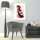 Quadro Vinho Tinto Taças - 60x48cm Moldura Preta