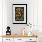 Quadro Vintage Artes Marciais - 60x48cm Moldura Branca