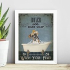 Quadro Vintage Banheiro Boxer 33x24cm Moldura:madeira Preta