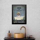 Quadro Vintage Banheiro Boxer 33x24cm Moldura:madeira Preta