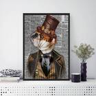 Quadro Vintage Bulldog Inglês 45x34cm - Com Vidro Moldura:mad