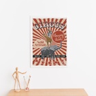 Quadro Vintage Cartaz De Circo 45x34cm - Com Vidro Moldura Pr