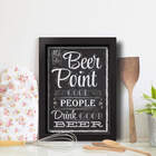 Quadro Vintage Cerveja Beer Point 33x43cm Moldura Preta