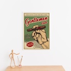 Quadro Vintage Charuto - Gentlemen Club 24x18cm Moldura Preta